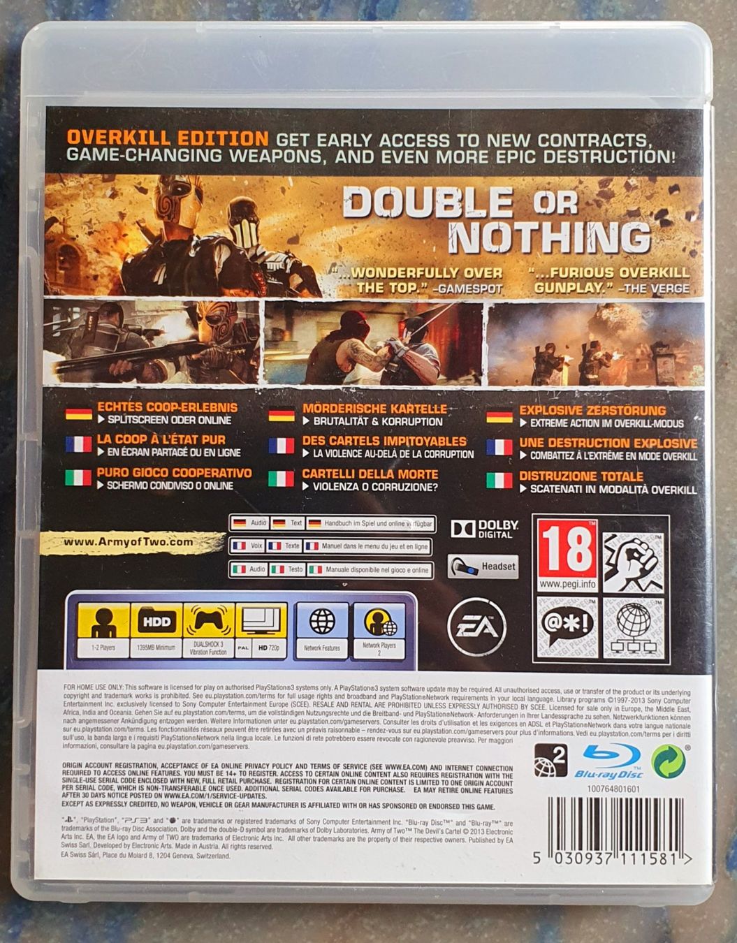 Giochi: Army of Two: The Devil's Cartel - Overkill Edition | PS3 – Usato da Engwang venduto da ETdesign 2