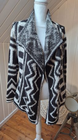 BETTY BARCLAY 🖤 strick mantel schwarz/weiss  Grösse 40
