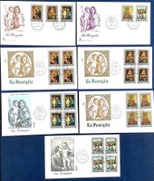 1971 Vatikan FDC + FDC im Viererblock / Die Heilige Familie