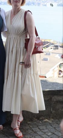 Schönes Sommer Kleid - gerafft, offwhite-von Cabinet Shop