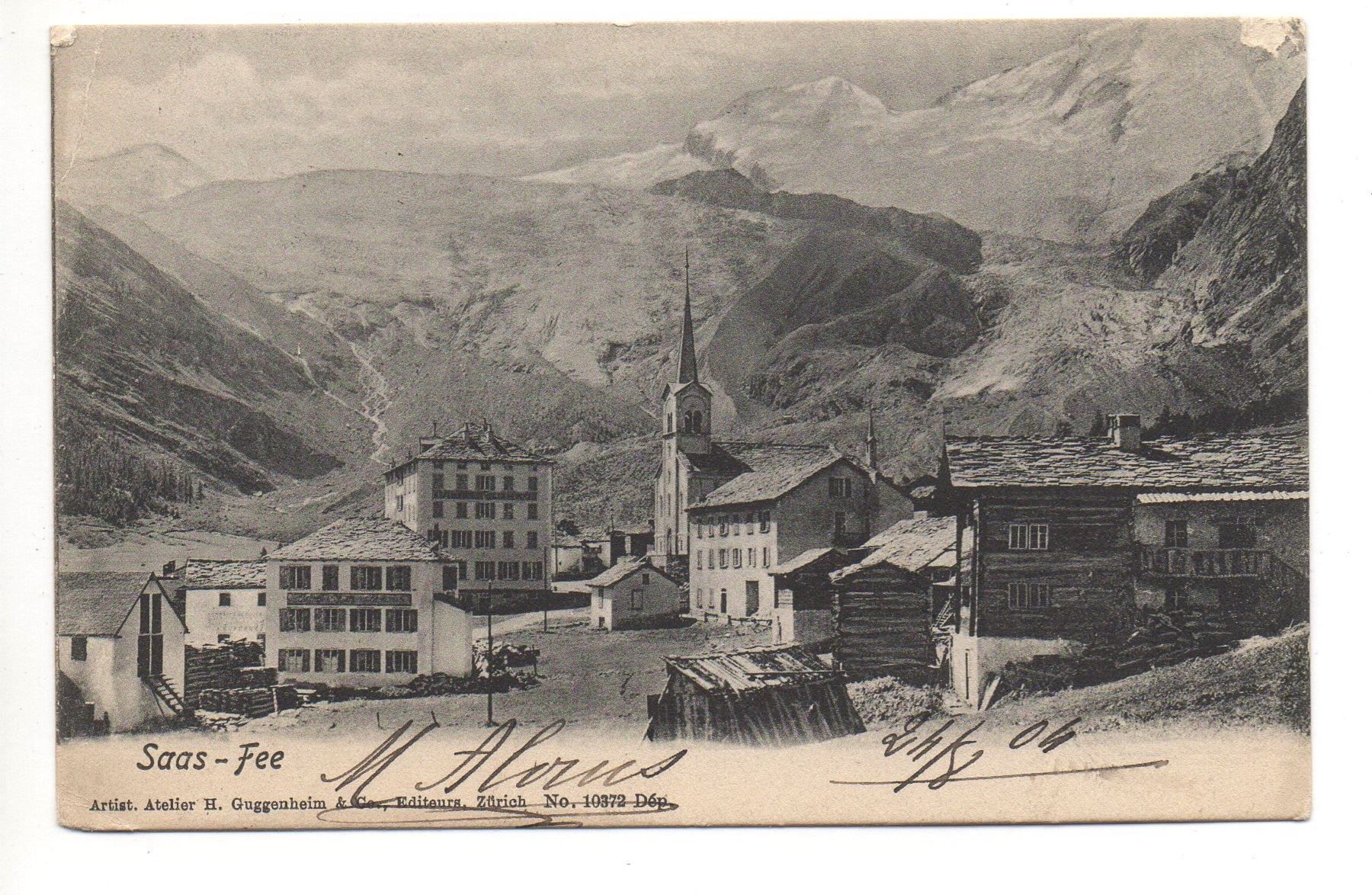 Cartoline postali: SAAS-FEE animée – Usato da Jona venduto da philajona