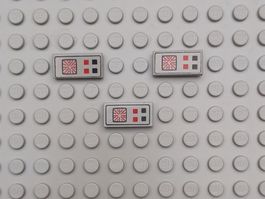 LEGO Space - Bedruckte Fliesen Computer - 3069p25 (Lot 6)