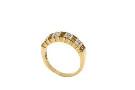 Ring mit 8 Brillant und 10 gelben Topas 18K Gelbgold *S352