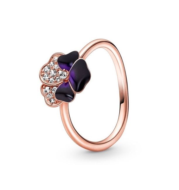Pandora Anelli: Original Pandora Roségold Pavé Ring violett – Nuovo e nell'imballaggio originale da Rüfenacht BE venduto da Milena_1 4
