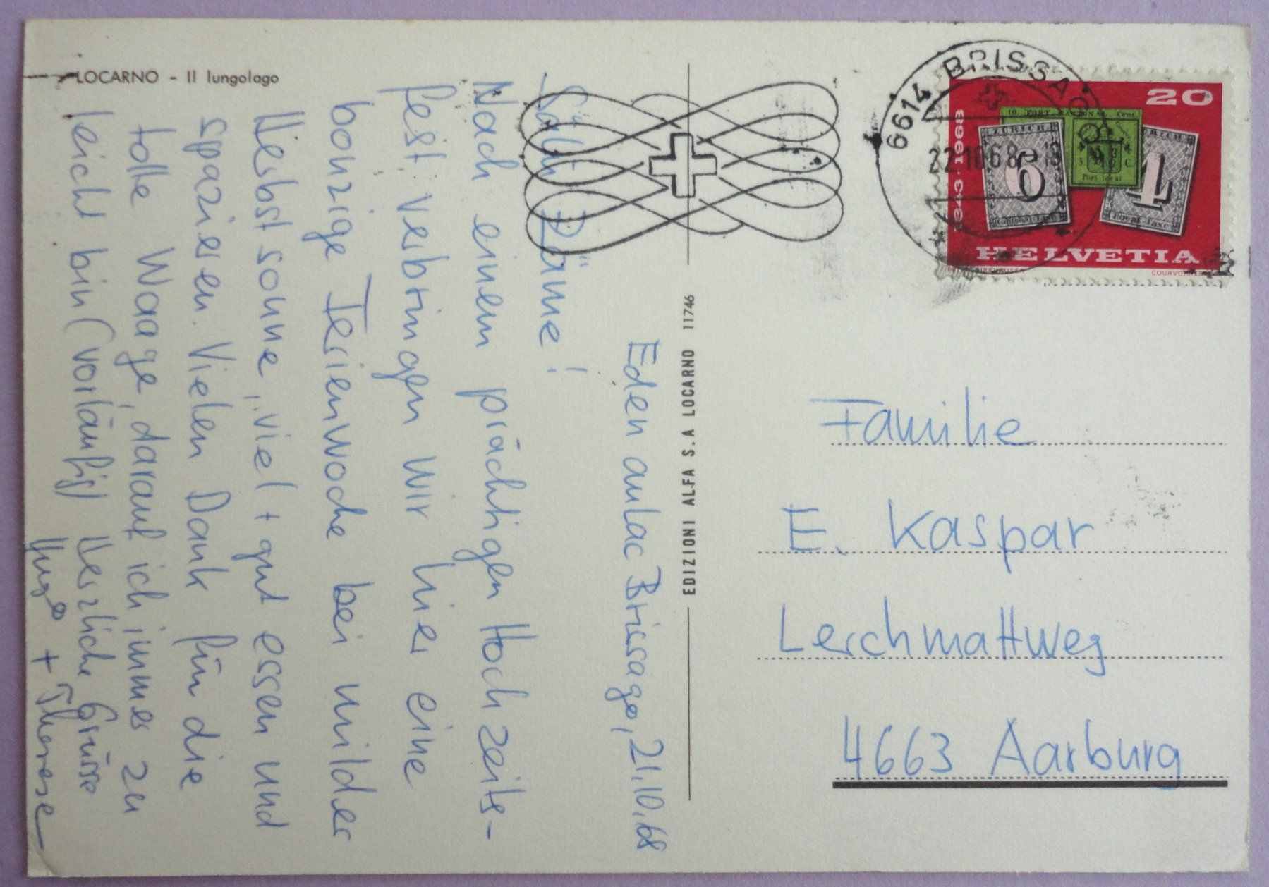 Cartoline postali: Locarno - Il lungolago – Usato da Fétigny venduto da Billy2miny 1