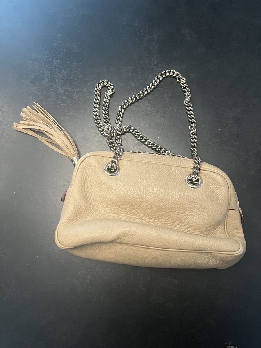 Gucci Borse da donna: Gucci Soho Double Chain Bag Beige Leather – Usato da St. Gallen venduto da ProtoPlex 6