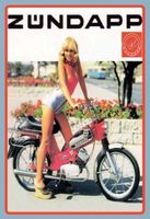 Blechschild 3D-ZÜNDAPP MOTORRAD MIT GIRL