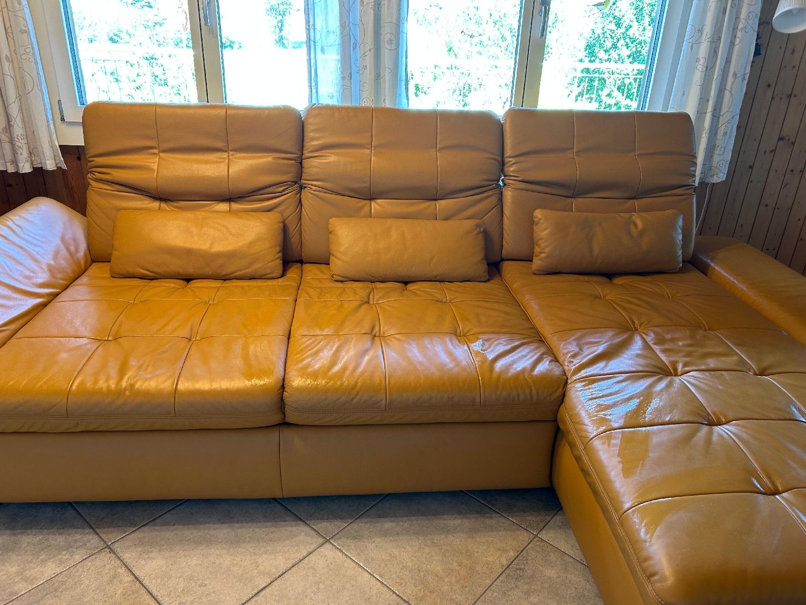Sofas: Ecksofa Leder L-Form mit Bettfunktion 305x191cm – Gebraucht aus Kulmerau von vrech28 2
