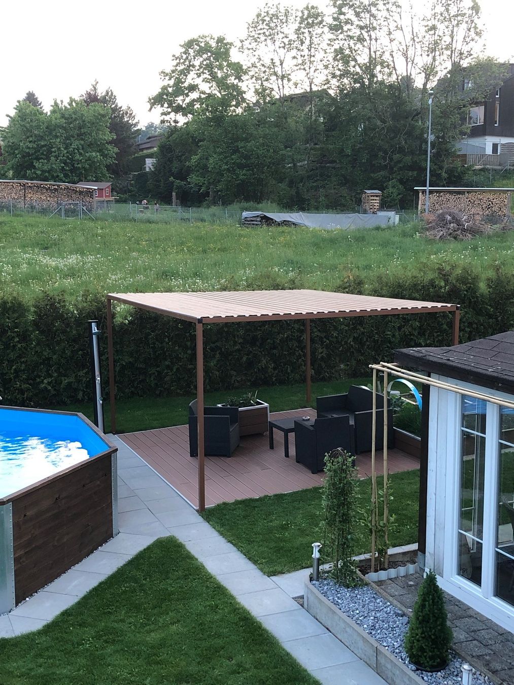 Rifugi: 4x4m Pergola Pavillon Unterstand – Nuovo (secondo la descrizione) da Bichelsee venduto da 123Tremp321 2