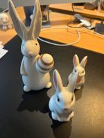 Sü**ss**e Osterhasen-Familie, Keramik, 3-teilig, Dekoration