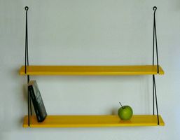Etagère murale scandinave string, métal et plastique, 1950s