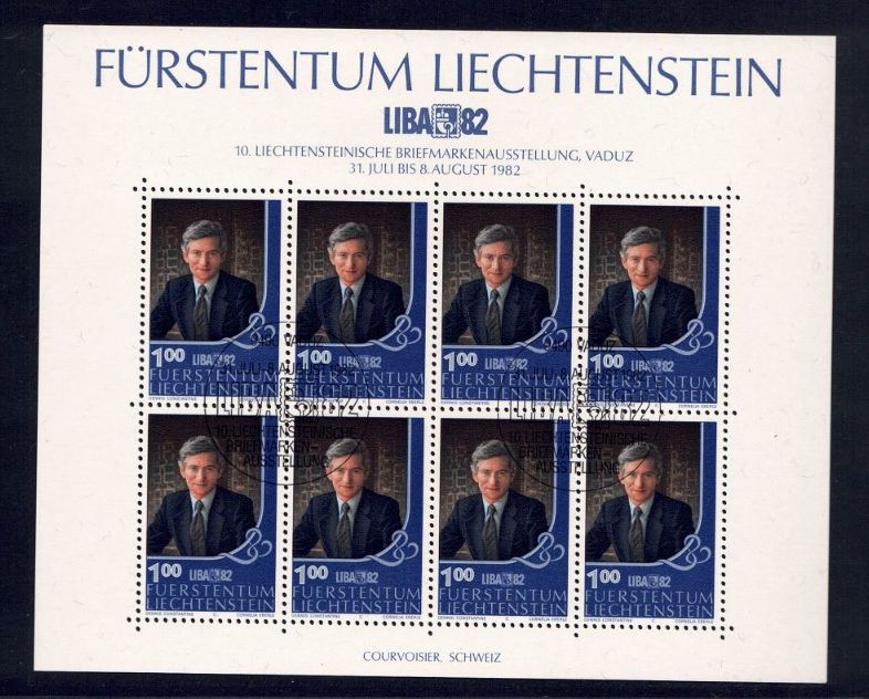 Tutti i francobolli: Liechtenstein Sonderblöcke  1982 – Usato da Pfäffikon ZH venduto da Romulus