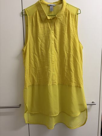 Camicetta H&M gialla senza maniche tg M lunga usata