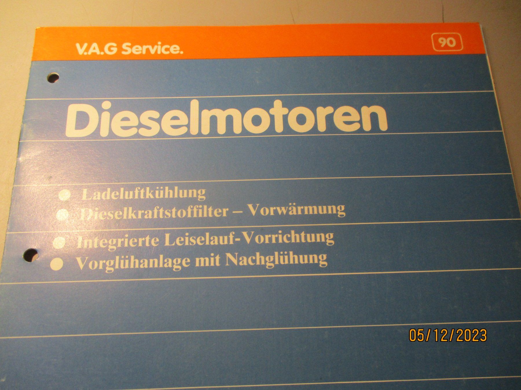 VW Documenti: VAG SELBSTSTUDIENPROGRAMM 90: DIESELMOTOREN VW AUDI – Usato da Langnau i. E. venduto da Superseven69 1