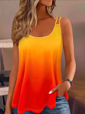 XXL Sommer Top, Farbverlauf Gelb-Orange, Rückendetail☀️ XXL