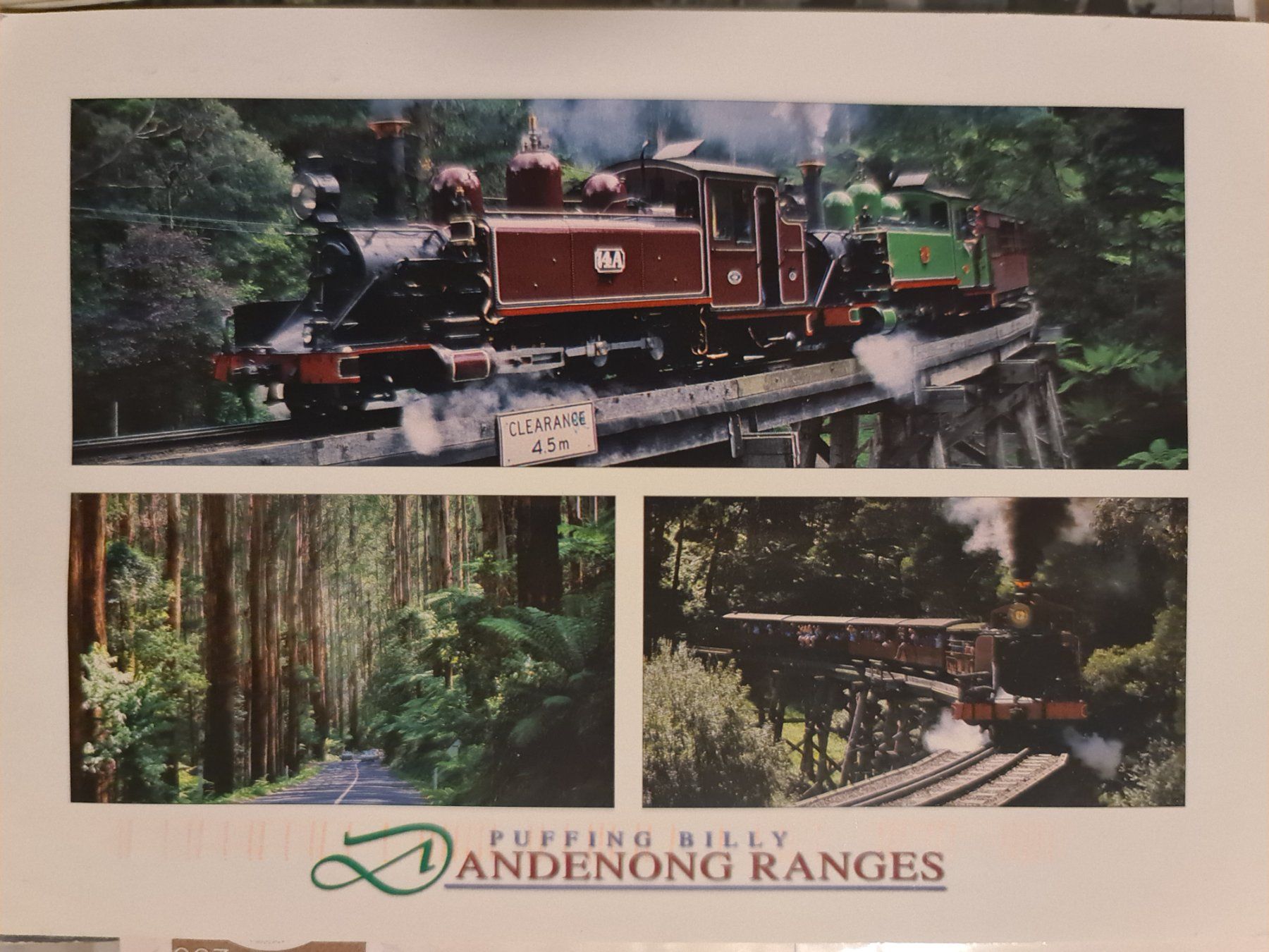 Cartoline postali: Australien Postkarte Puffing Billy Eisenbahn Dampflok – Usato da Dintikon venduto da Vexi