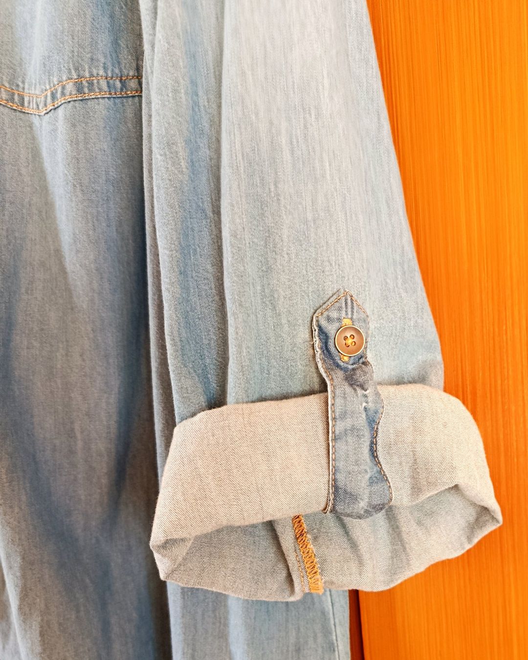 Camicette: Jeans-Bluse / Jeans-Hemd lang Grösse L – Usato da Bern venduto da Delphin77 3