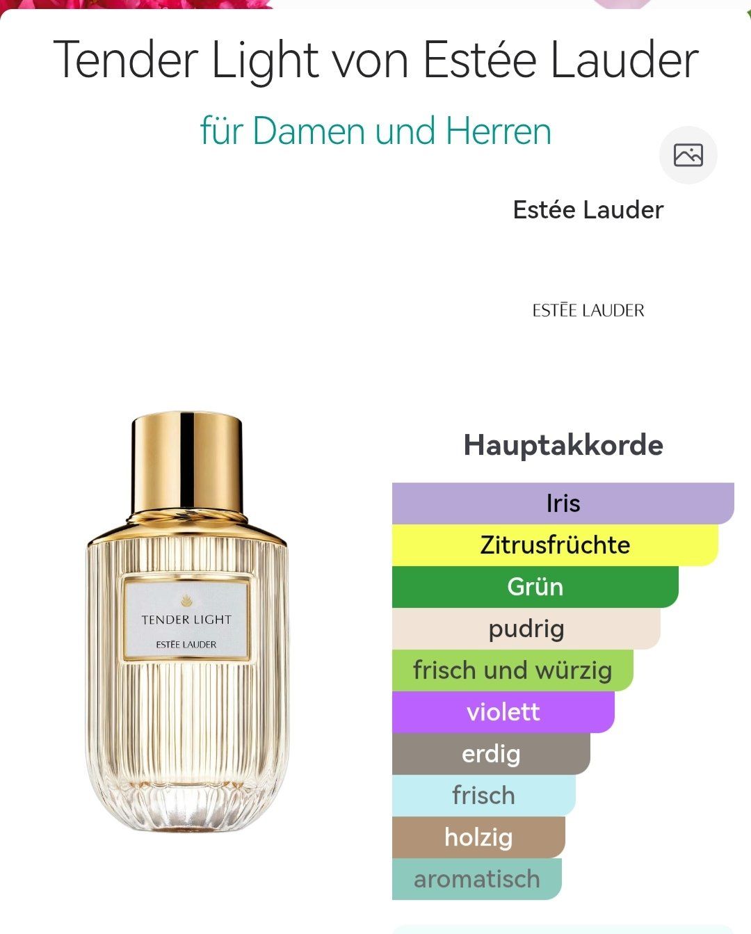 Estée Lauder Profumi & Eau de Toilette: Estee Lauder Tender Light, Thé Duft Parfum 100ml – Usato da Bösingen venduto da Freejack69 1
