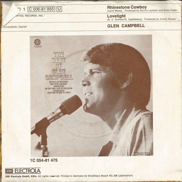 Dischi in vinile: Campbell Glen: Rhinestone Cowboy 7" – Usato da Steinhausen venduto da Vilivinili 1