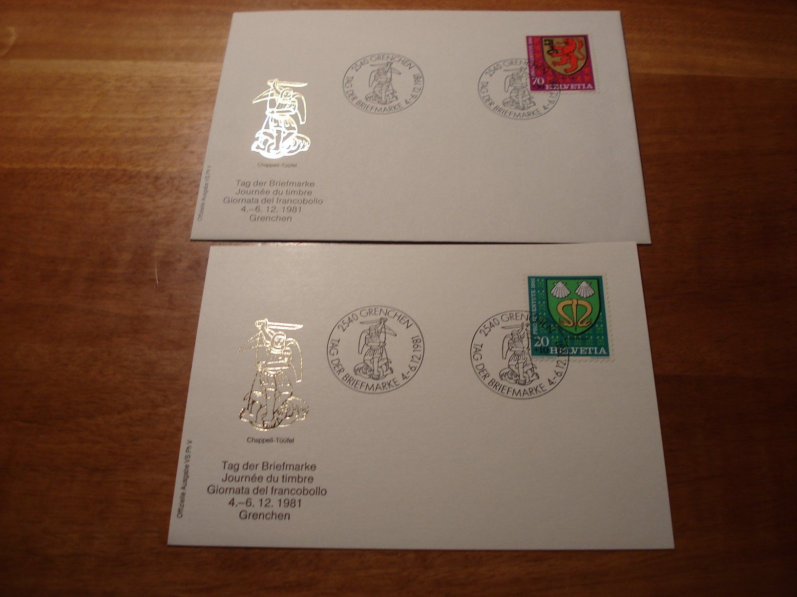Tutti i francobolli: Tag der Briefmarke 1981 Grenchen, Brief + Karte – Usato da Niederwil AG venduto da morostahu 1