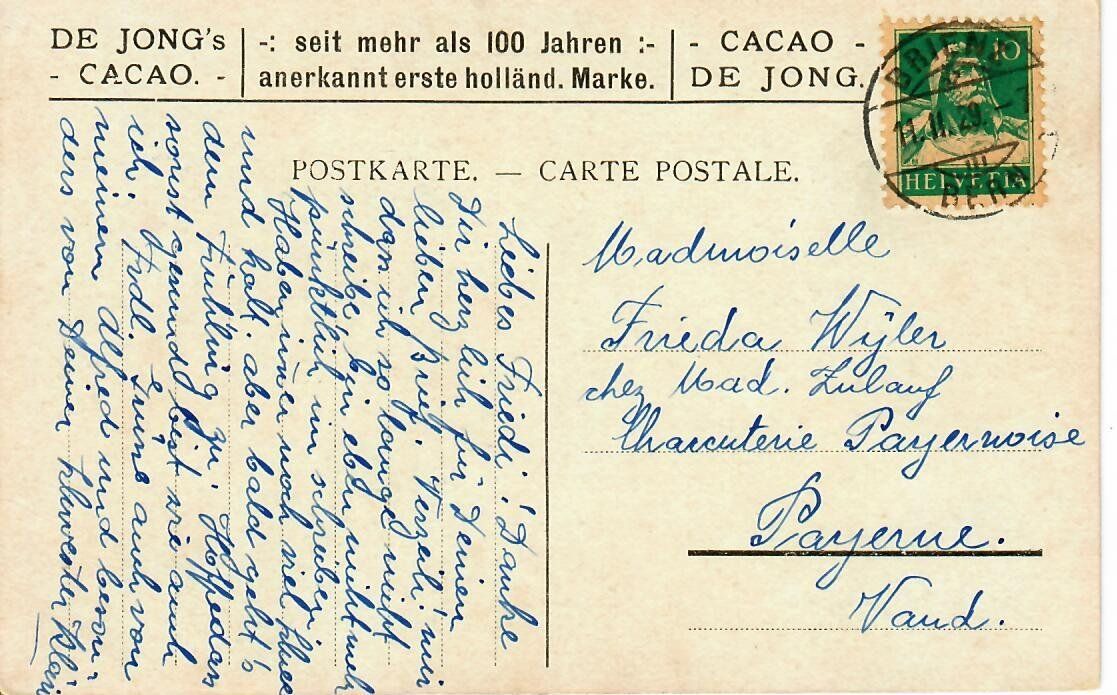 Cartoline postali: AK,  de Jong`s Cacao - Holland – Usato da Hochdorf venduto da Ziegel-16