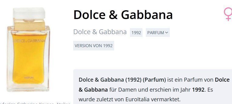 Dolce & Gabbana Parfum & Eau de Toilette: EdP Dolce & Gabbana Parfum 15ml 1992 – Neu und originalverpackt aus Collonges von Auganien 3