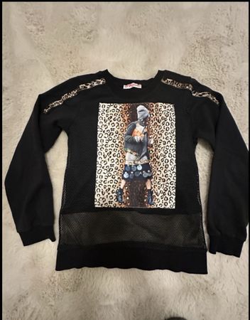 Monili Pullover, Gr. 140, schwarz, cooles Motiv, Top Zustand