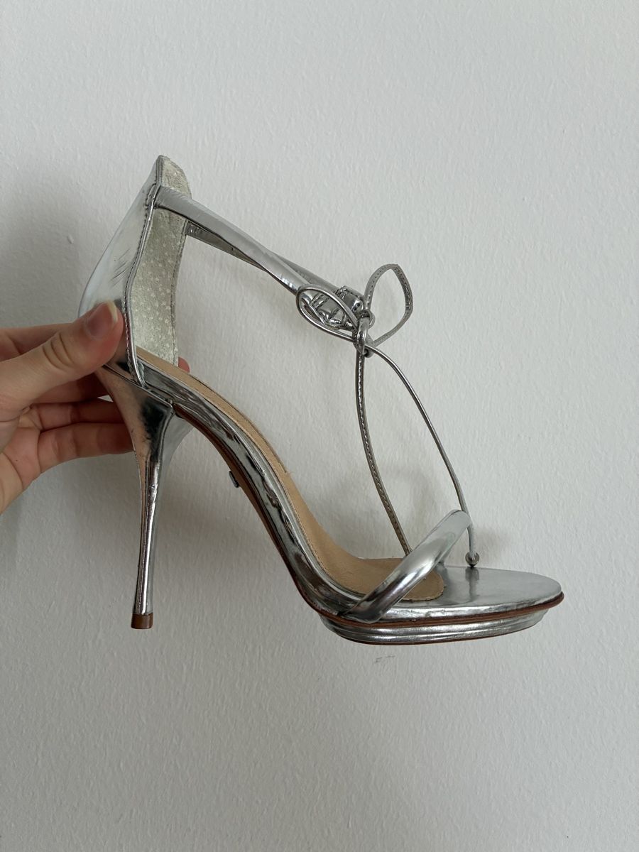 Buffalo Scarpe da donna: Buffalo silberne High Heels/Pumps – Usato da St. Gallen venduto da Kollision 3