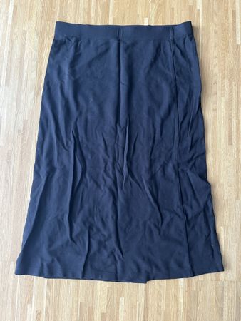 Schwarzer Midirock schlicht elegant - Basic Rock schwarz