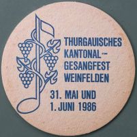 Bierdeckel - Weinfelder Bier CH - Kant. Gesangsfest 1986