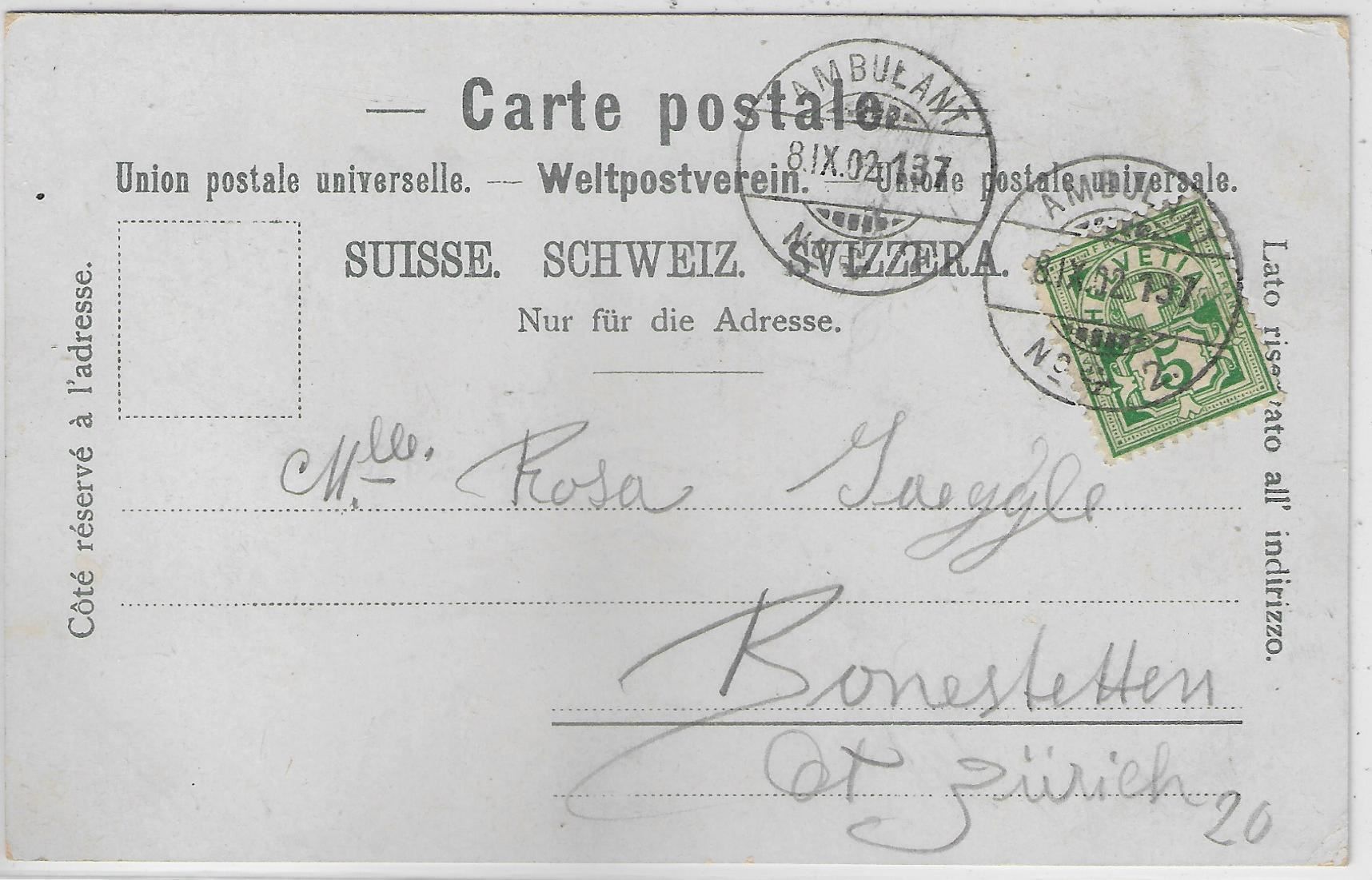 Cartoline postali: Gruss aus Solothurn 1902 - Litho – Usato da Ettingen venduto da Kartenplanet 1