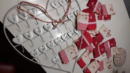 Adventskalender Shabby Chic Herz Weihnachten