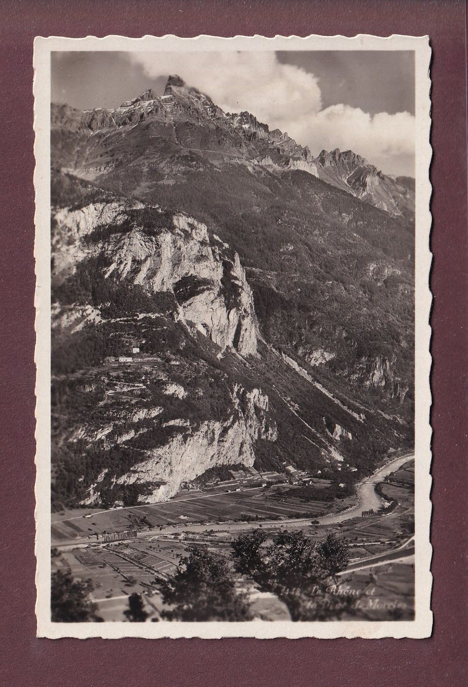 Cartoline postali: Le RHÔNE et la Dent de Morcles - 1935 – Usato da Pully venduto da nicecards