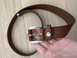 Leather belt massimo dutti