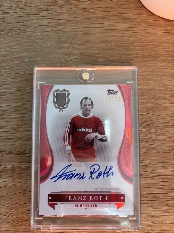 Topps Bayern 125 Jahre Franz Roth On Card Auto Autograph /49 (Neu ...