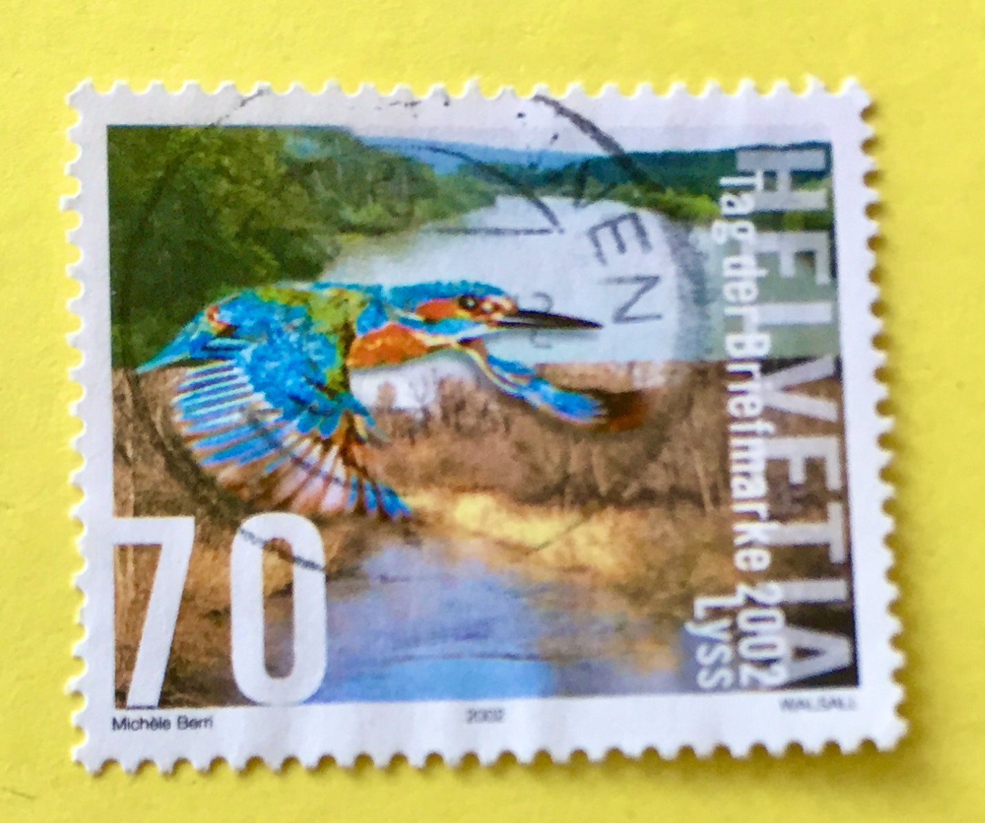 Tutti i francobolli: Nr.1071 Eisvogel  GESTEMPELT 2002   – Usato da Aarau venduto da Billa007