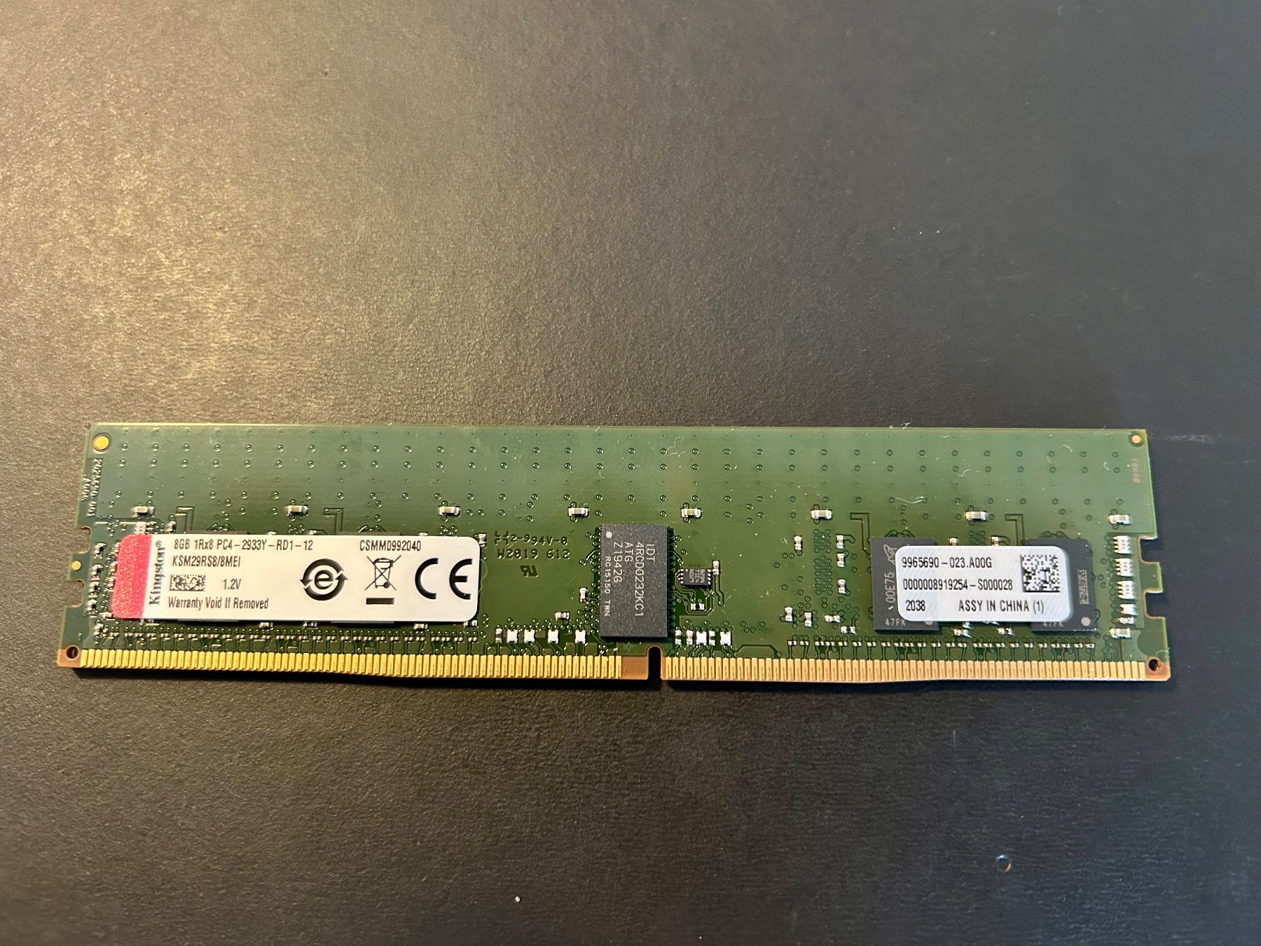 Kingston Memoria / RAM: RAM Arbeitsspeicher - Kingston - 8GB – Nuovo (secondo la descrizione) da Zürich venduto da elMou11