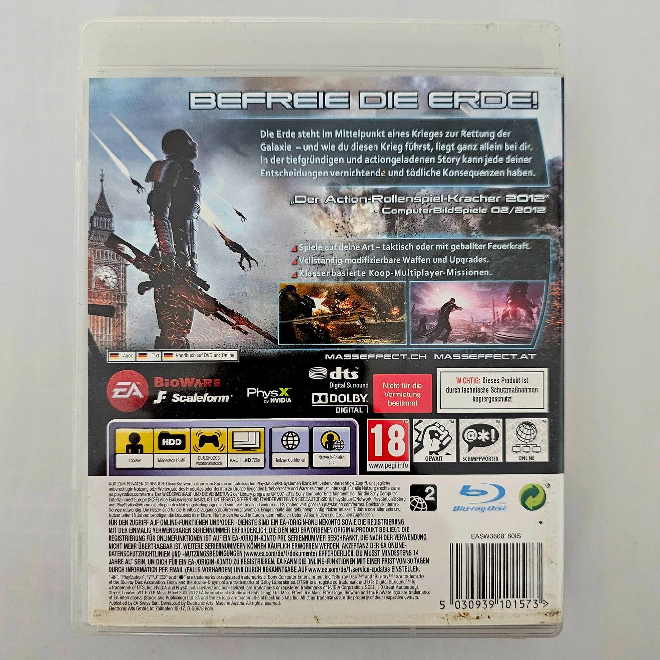 Sony Spiele: Mass Effect 3 (PS3) – Gebraucht aus Holziken von Miglioregamesnmore 1