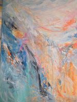 Originalgemälde auf Leinwand 100x120 cm, orange Day, Unikat!