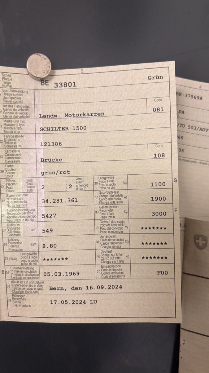 Tutte le macchine: Schilter 1500 – Usato da Hinterfultigen venduto da Schneider1980 4