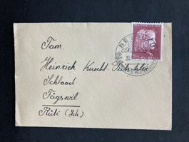 Schweiz 1953 Neujahrsgruss PJ Briefli 5 Rp NESSLAU 30.XII.53