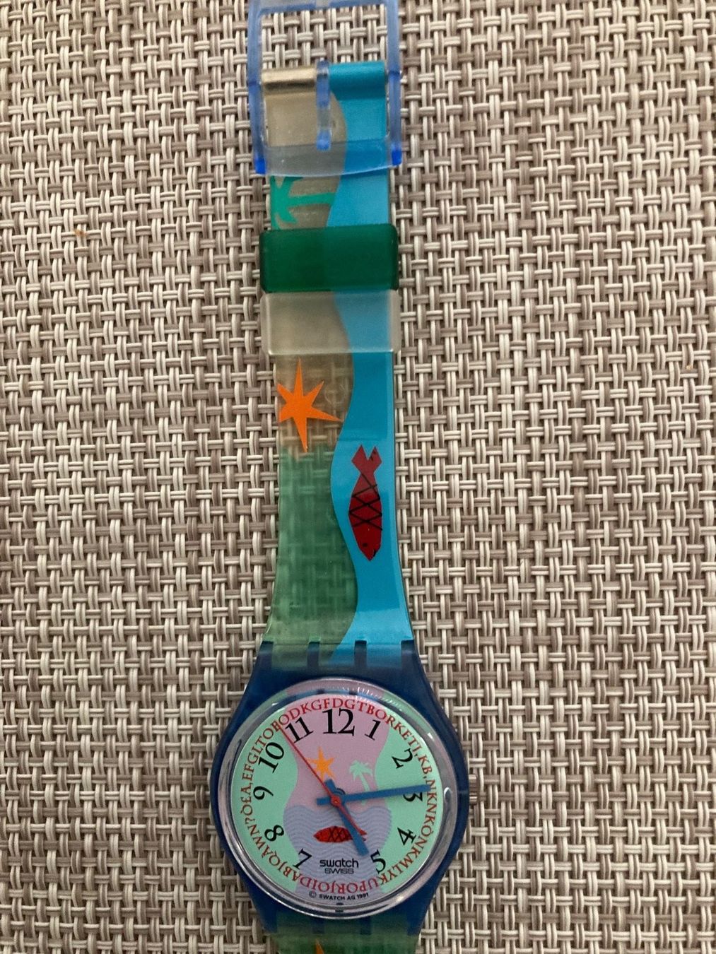 Swatch Orologi: Swatch mint fisch NEU – Nuovo e nell'imballaggio originale da Wilderswil venduto da Feldbach 2