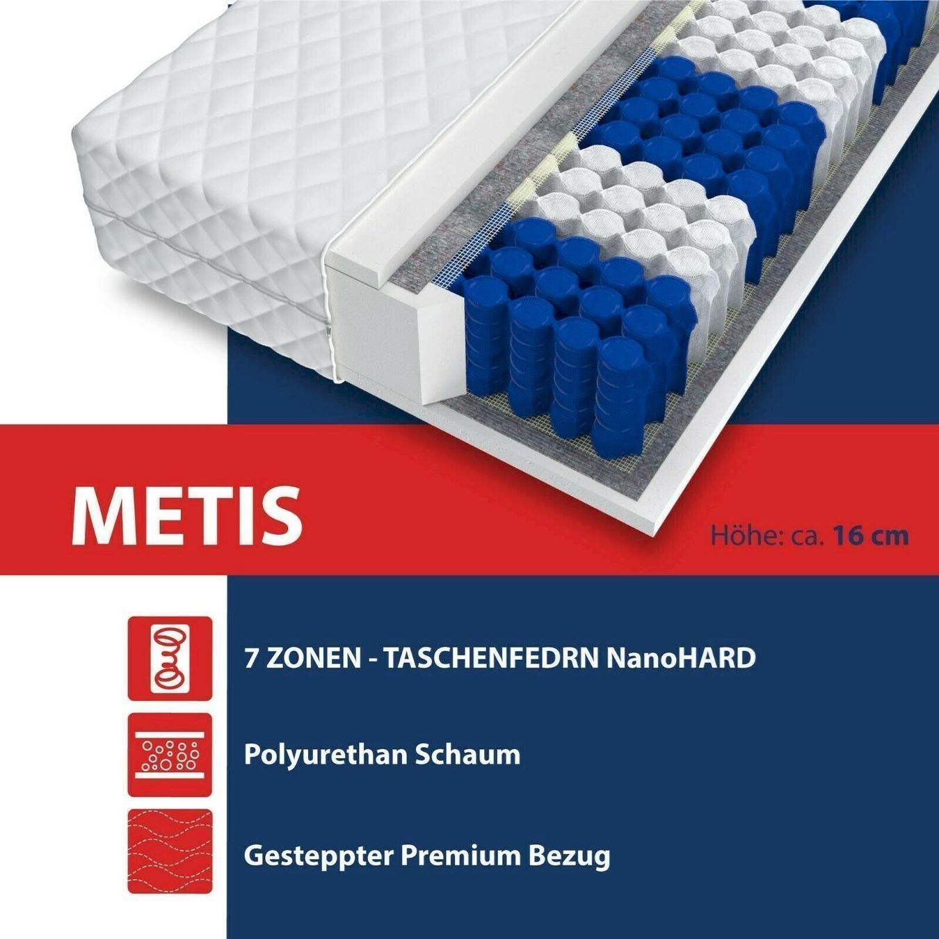Materassi: FDM Matratze 180x200 METIS H3 – Nuovo e nell'imballaggio originale da Bottighofen venduto da zaap 3