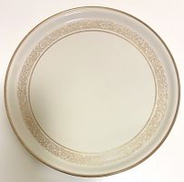 Tortenplatte Porzellan Langenthal 1949 écru Dekor Gold
