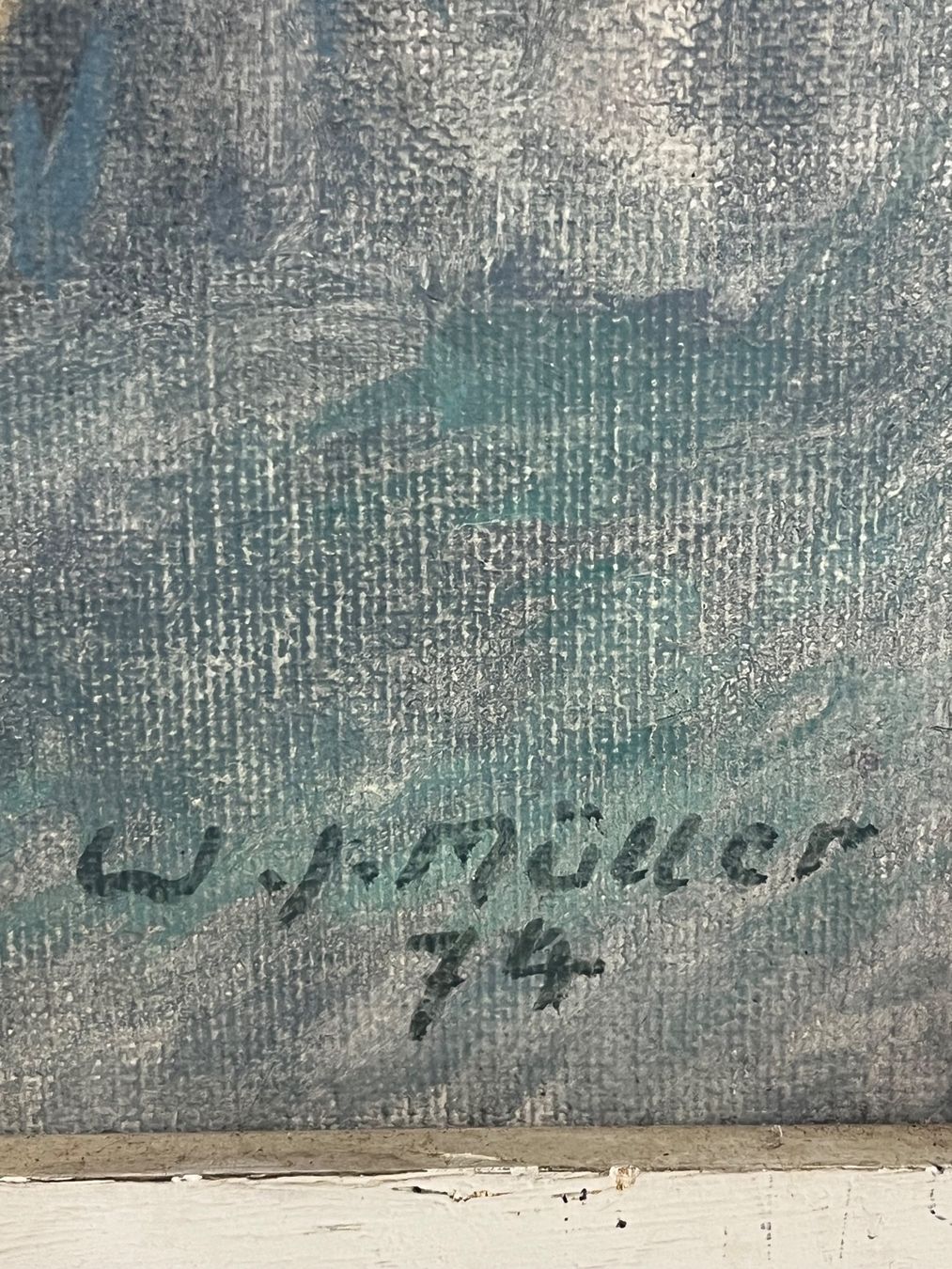 Dipinti: W.J. Müller 1974 Gemälde "Drei Badedamen" – Usato da Basel venduto da PAUL_ART 6