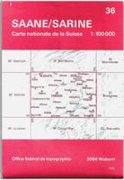 Swisstopo-Karte 1:100'00 36 Saane/Sarine