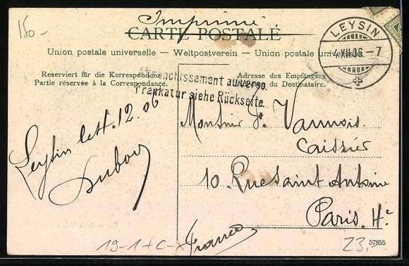 Ansichtskarten: Vevey, Entre deux Villes, Geldscheinpass – Gebraucht aus Berlin von bartko-reher 1