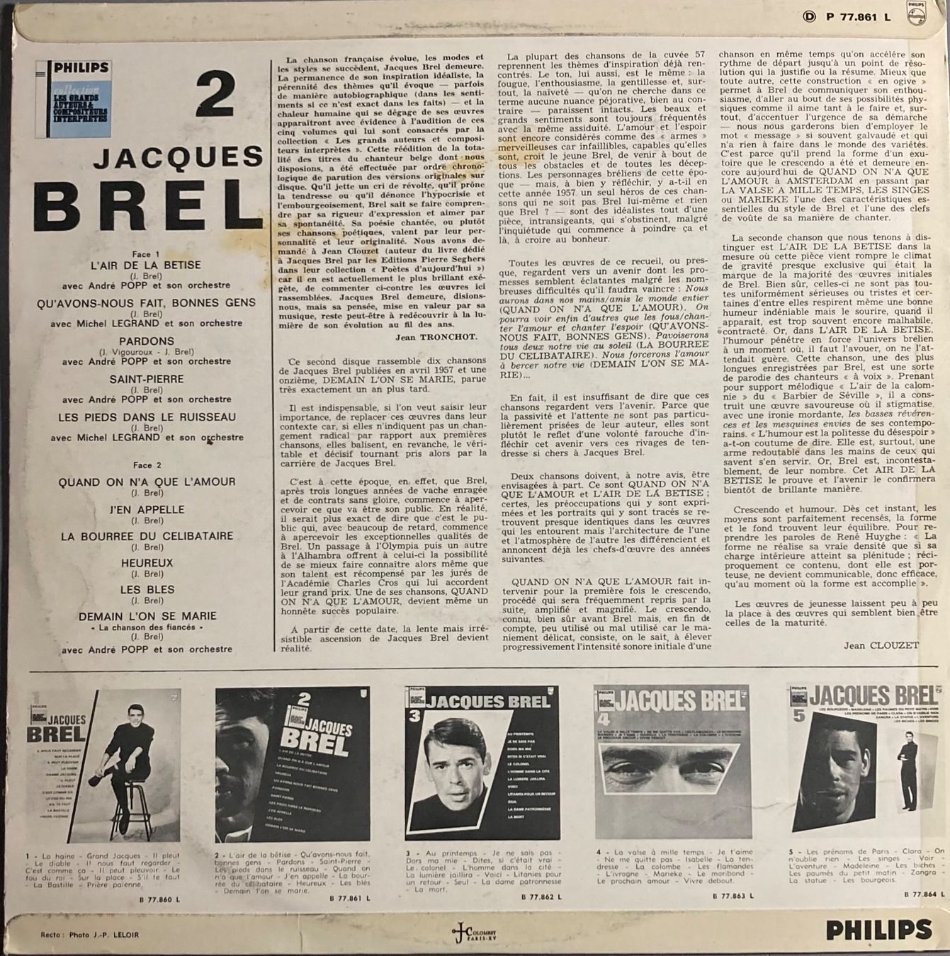 Schallplatten: JACQUES BREL - N°2 – Gebraucht aus Poliez-Pittet von Newtown-Records 1