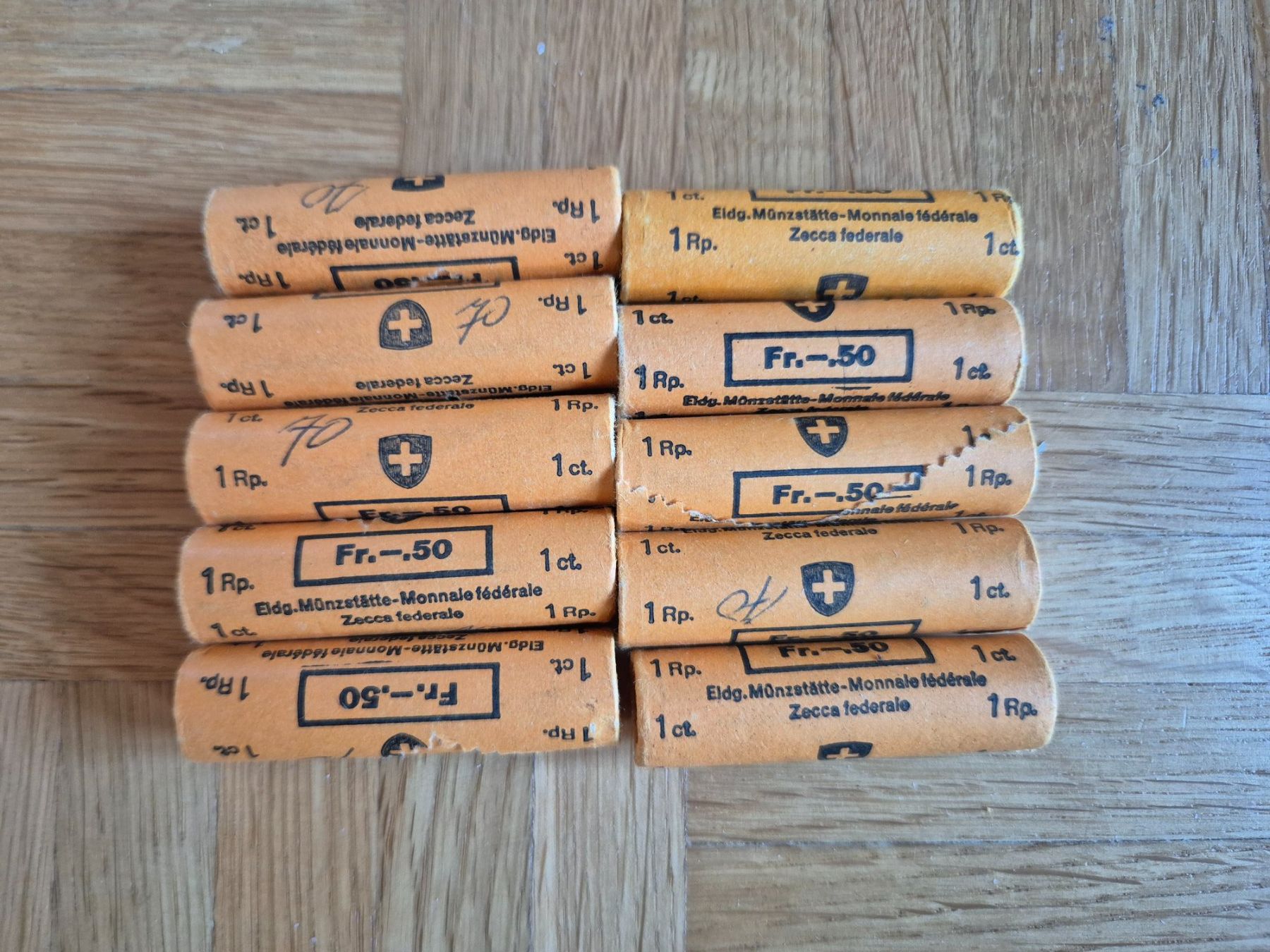 Tutti le monete: 10 Rollen 1 Räppler 1970 – Usato da Mels venduto da Goldenfalcon