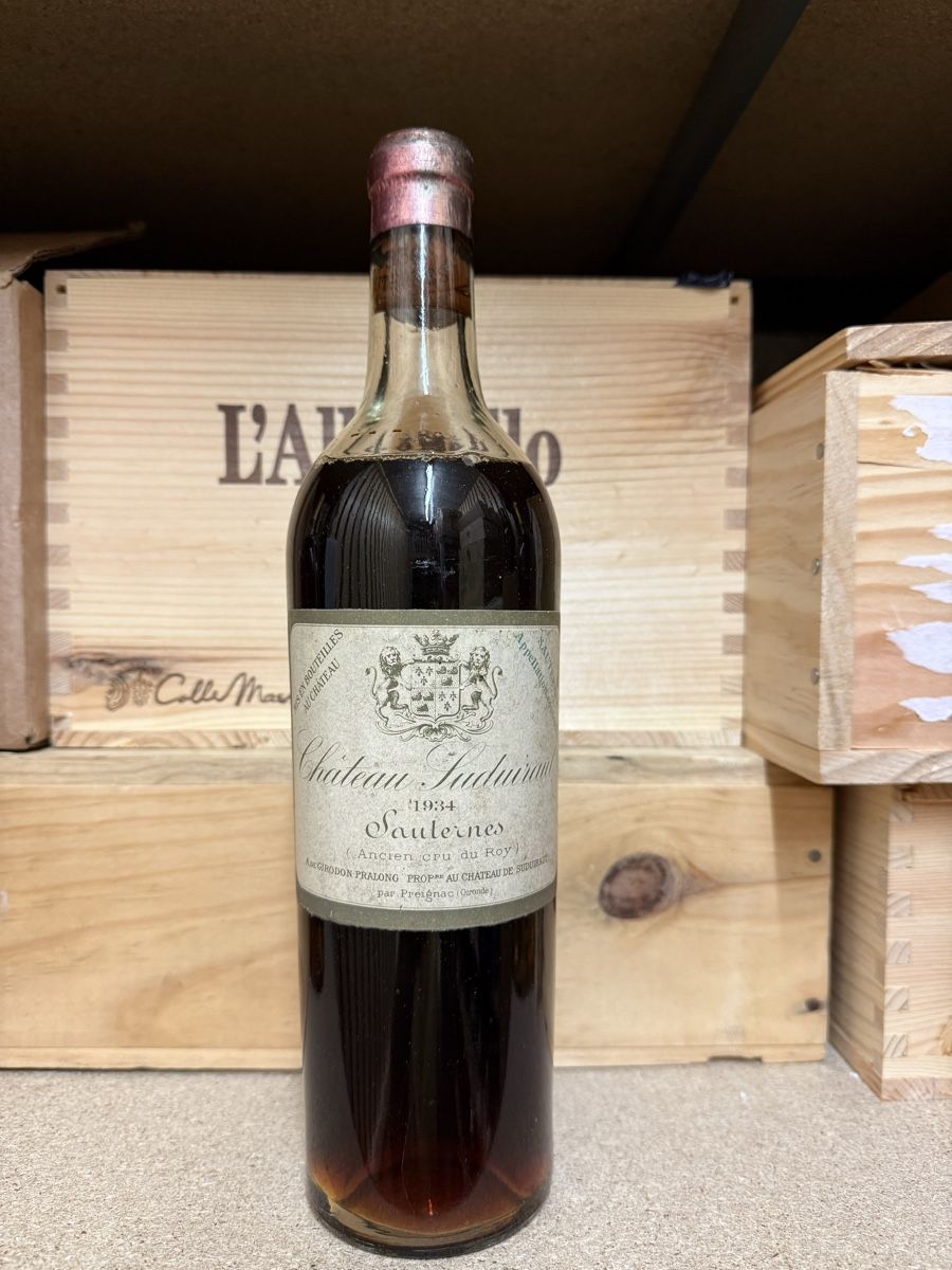 Vino: Chateau Suduiraut Sauternes 1934 – Nuovo e nell'imballaggio originale da Troinex venduto da Airain